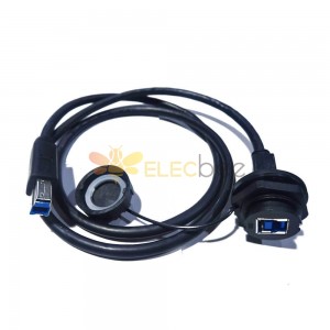USB 3.0 B Waterproof Female to Male IP67 Waterproof Conversion Cables