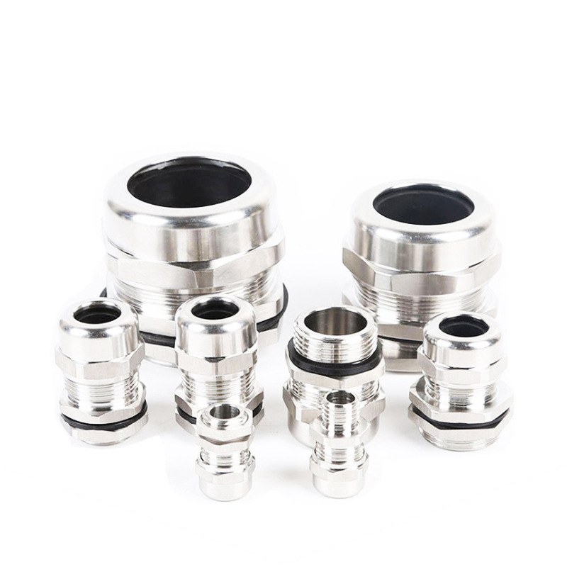 304 stainless steel waterproof connector cable gland seal stuffing box explosion-proof wire clamping connector IP68 level