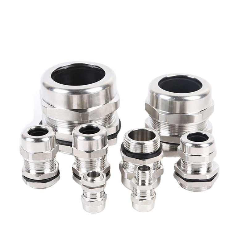 304 stainless steel waterproof connector cable gland seal stuffing box explosion-proof wire clamping connector IP68 level