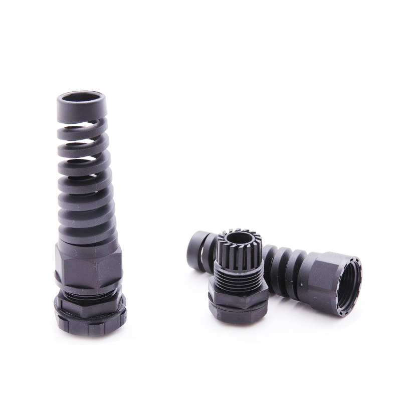 Anti-bending plastic cable gland joint seal pg13.5 waterproof fixed head nylon twist-resistant waterproof joint