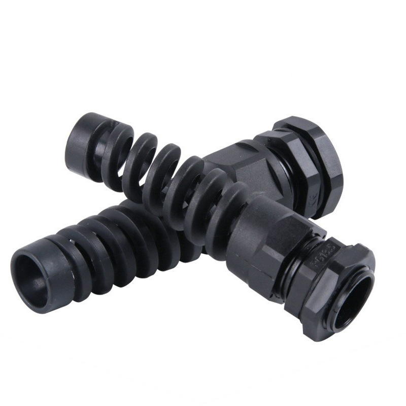 Anti-bending plastic cable gland joint seal pg13.5 waterproof fixed head nylon twist-resistant waterproof joint