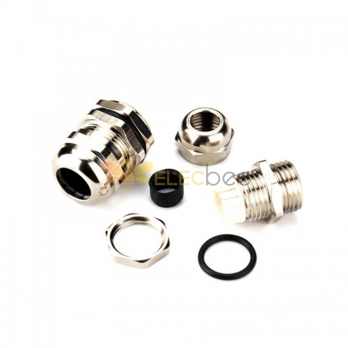 Brass nickel-plated cable gland stuffing box M12 metal cable waterproof connector M20 waterproof connector M25 connector