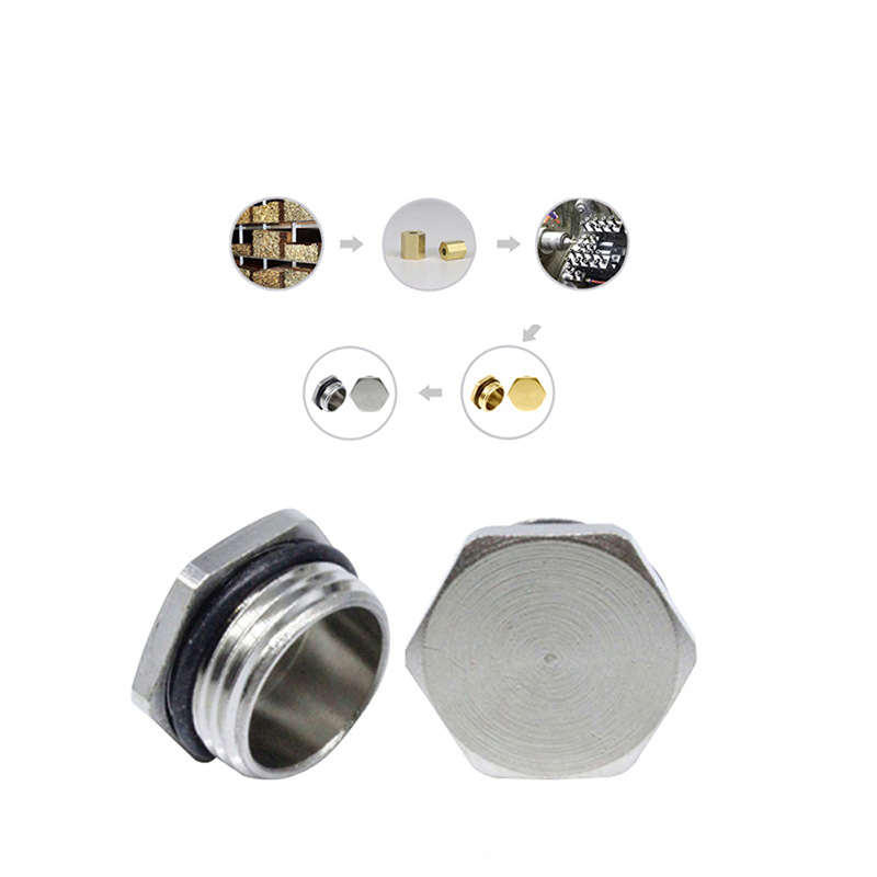 Brass nickel-plated external hexagon plug plug external thread pg13.5 waterproof plug ip68 dustproof pg9 stuffy cover