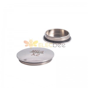 Customized metal round stuffy cover copper nickel-plated male thread plug M12 M20 waterproof plug plug