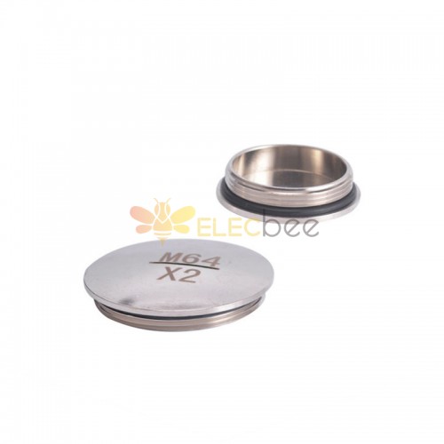 Customized metal round stuffy cover copper nickel-plated male thread plug M12 M20 waterproof plug plug