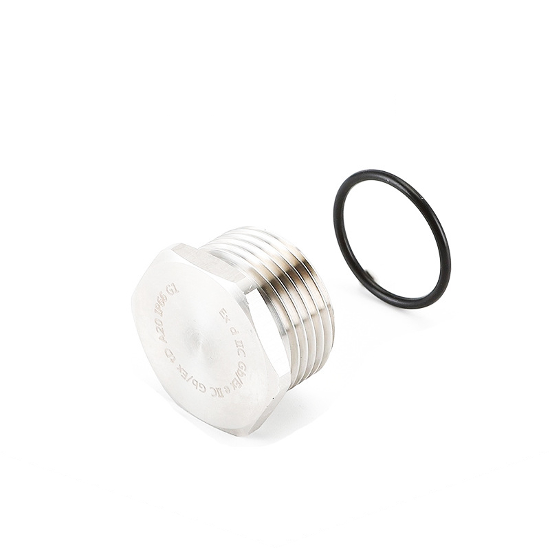 Directly supplied from the manufacturer, stainless steel brass threaded explosion-proof plugs, brass external hexagonal screw plugs, waterproof and dustproof stuffy covers