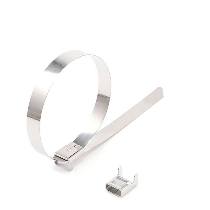 L-shaped stainless steel cable tie reel 201304316 stainless steel wire bridge metal strap outdoor cable tie