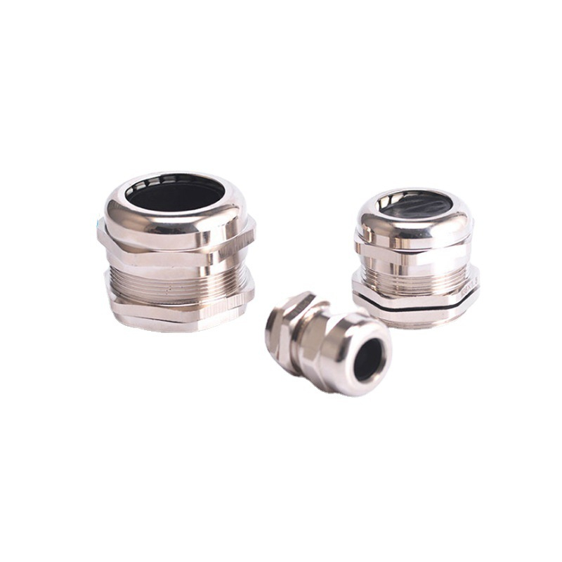 Metal cable waterproof joint brass nickel plated cable gland cable connector clamping joint