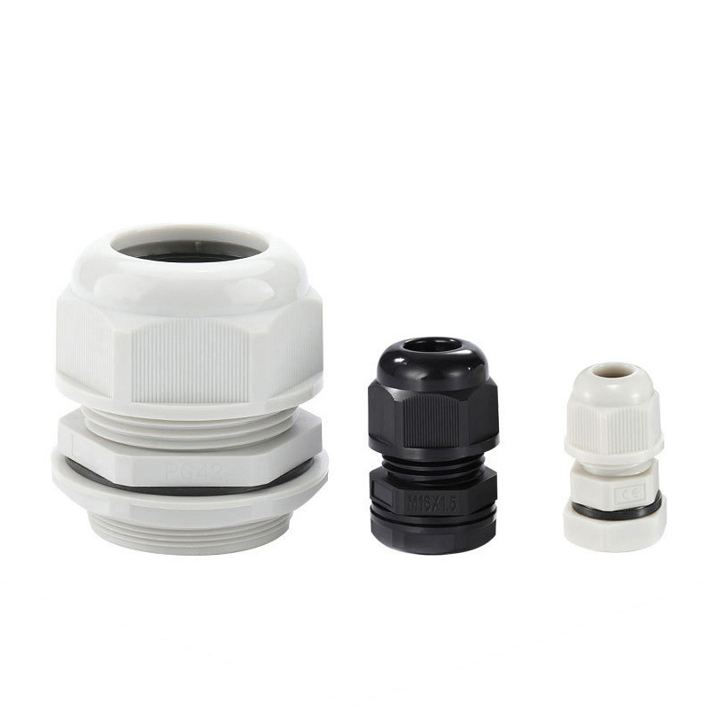 PA66 nylon waterproof connector cable gland fine tooth pg7 waterproof cable fixing head NPT1/2NPT3/4