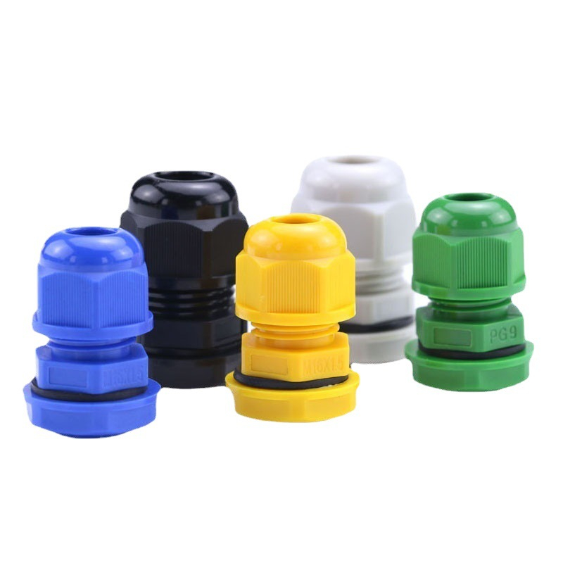 PA66 nylon waterproof connector cable gland fine tooth pg7 waterproof cable fixing head NPT1/2NPT3/4