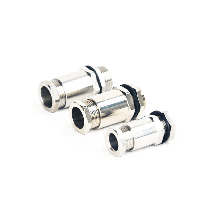 Pressure-type explosion-proof connector stuffing box copper nickel-plated explosion-proof cable waterproof gland British and American NPT1NPT3/4