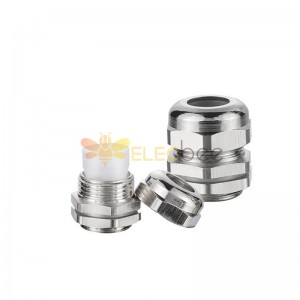 Silicone cable connector copper nickel-plated gland M12 stainless steel waterproof connector M18 high temperature resistant connector M20