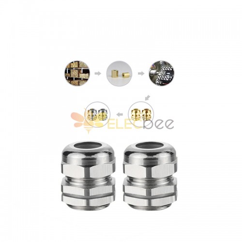 Silicone metal cable waterproof connector brass IP68 threading gland cable connector high temperature resistant waterproof connector