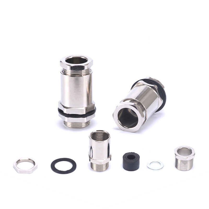 Single pressure stuffing box compression explosion-proof connector copper nickel-plated explosion-proof cable gland BMD10A metric M25