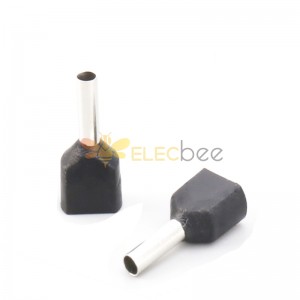 Terminal preaislado en forma de tubo de doble cable TE, terminal de tubo de doble cable, tubo de cobre prensado en frío TE-2508TE2512TE10-14