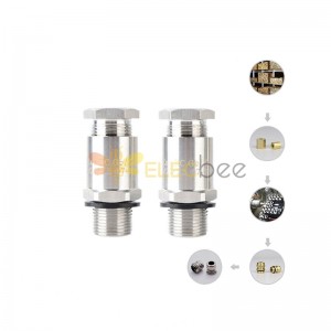 Tight explosion-proof connector single-pressure stuffing box pressure copper nickel-plated explosion-proof cable gland British G1-1/2G3/4