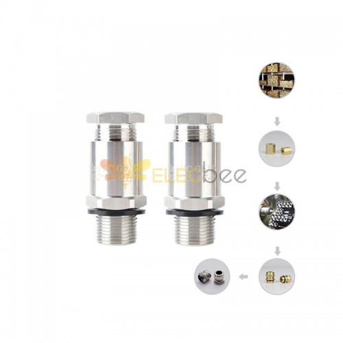 Tight explosion-proof connector single-pressure stuffing box pressure copper nickel-plated explosion-proof cable gland British G1-1/2G3/4