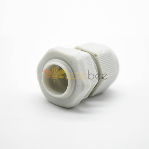 Nylon Cable Gland IP68 M16 Metric Threaded Connection Plastic Waterproof Sealing Gland white