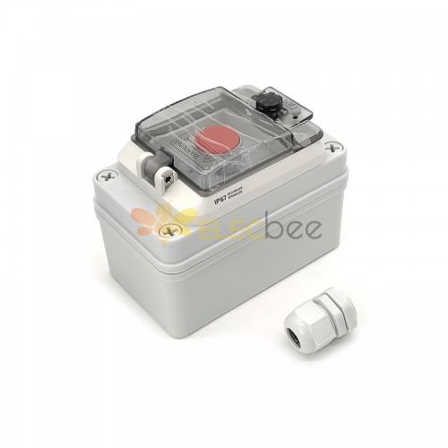 Waterproof Push Button Switch Box Customizable Plastic Shell Screw Fixation With Transparent Window