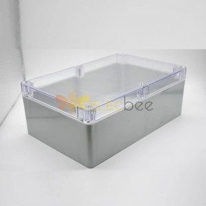 Grey Waterproof Junction Box With Transparent Cover Screw Fixation Electric Enclosures 230×150×85