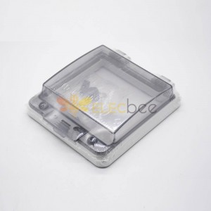 Caixa de junção elétrica selada IP67 invólucro de plástico à prova d'água transparente tampa de janela parafuso de fixação