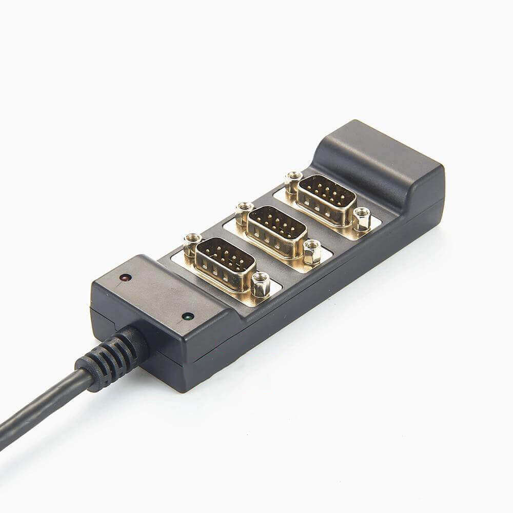 يمكن أن تندلع الفاصل المحور مع 3 قطع DB9 ذكر موصل و USB-A