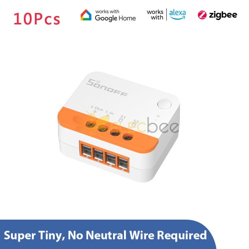 10 unidades Sonoff ZBMINI L2 Smart Zigbe3.0 Switch Sem neutro necessário Módulo de relé de controle bidirecional inteligente Timer Controle de voz com hubs Alexa Google Zigbe