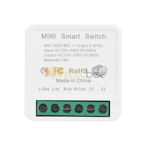 16A Mini Smart Wifi DIY Switch Support 2 Way Control Smart Home Automation Module Work with Alexa Google Home Smart Life App