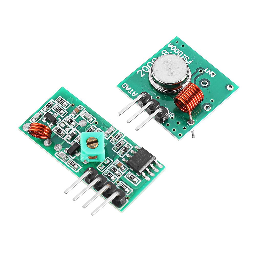 Transmissor decodificador RF 3pcs 433Mhz com kit de módulo receptor para ARM MCU sem fio