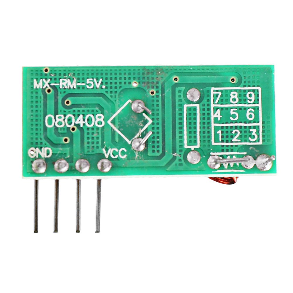 Transmissor decodificador RF 3pcs 433Mhz com kit de módulo receptor para ARM MCU sem fio