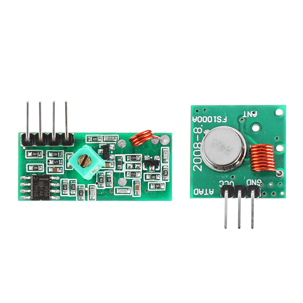 Transmissor decodificador RF 3pcs 433Mhz com kit de módulo receptor para ARM MCU sem fio