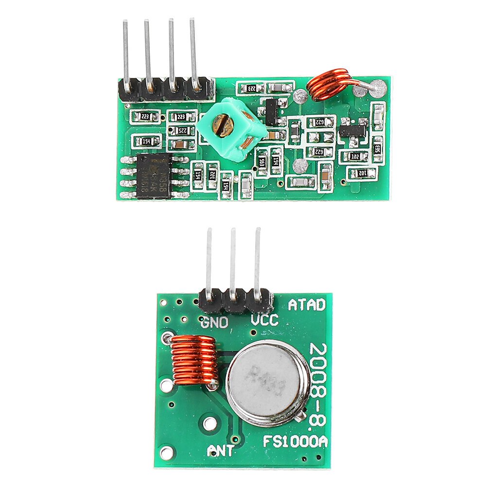 Transmissor decodificador RF 3pcs 433Mhz com kit de módulo receptor para ARM MCU sem fio