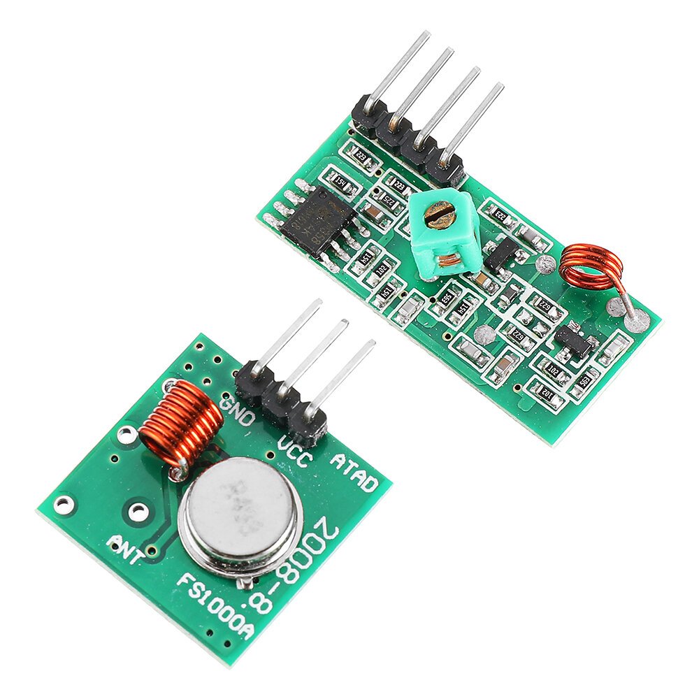 Transmissor decodificador RF 3pcs 433Mhz com kit de módulo receptor para ARM MCU sem fio