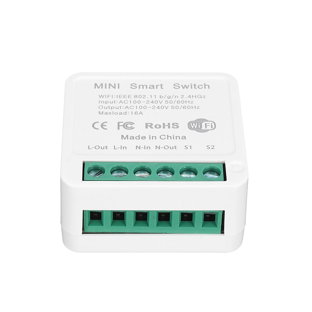 5Pcs 16A Mini Smart Wifi DIY Switch Support 2 Way Control Smart Home Automation Module Work with Alexa Google Home Smart Life App