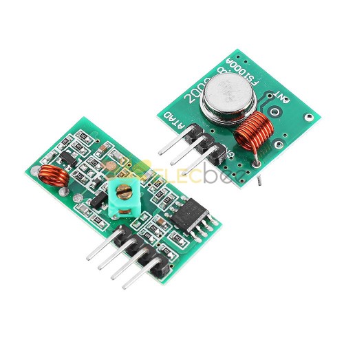 5Pcs 433Mhz Wireless RF Transmitter and Receiver Module Kit