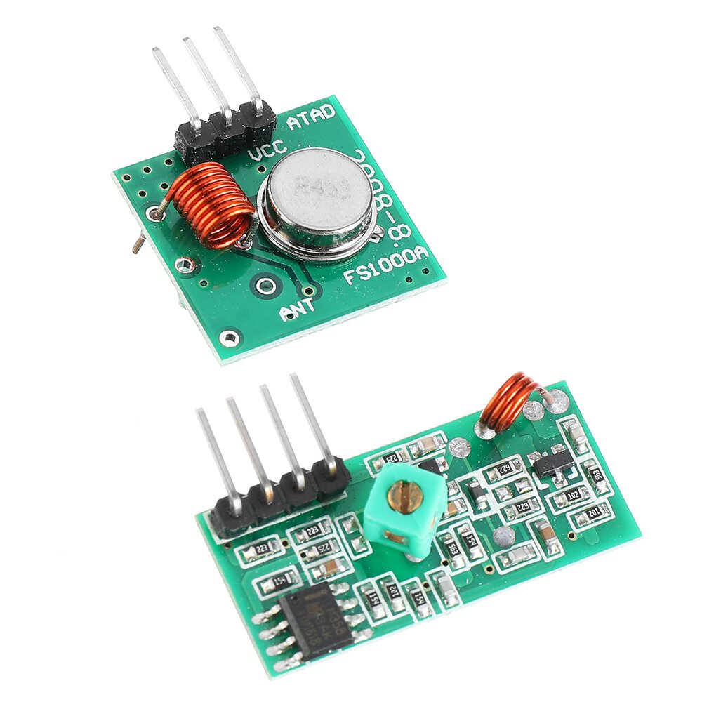 5Pcs 433Mhz Wireless RF Transmitter and Receiver Module Kit