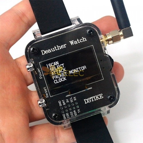 DSTIKE Deauther Watch V3S Internet of Things IOT Security Test Watch Hacker Maker Watch