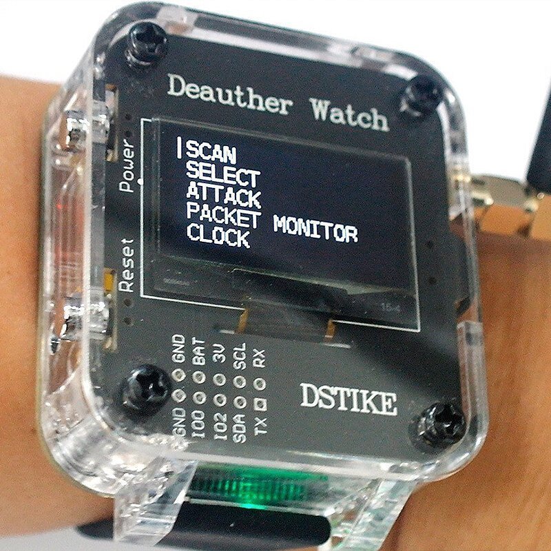 DSTIKE Deauther Watch V3S Internet of Things IOT Security Test Watch Hacker Maker Watch