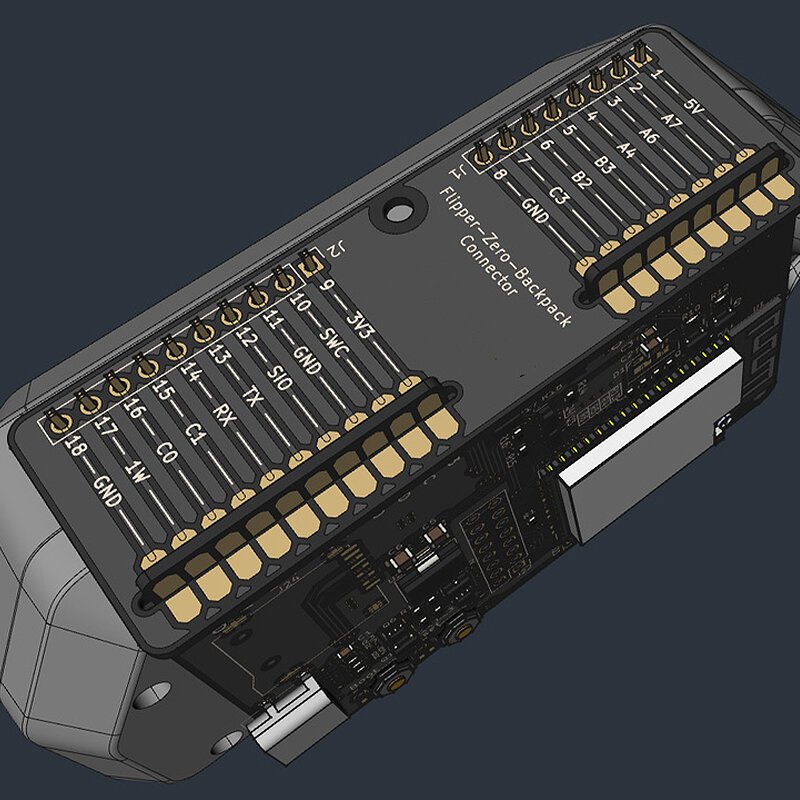 ESP32 Addon Board Kit Mochila Wifi com capa impressa em 3D para Flipper Zero