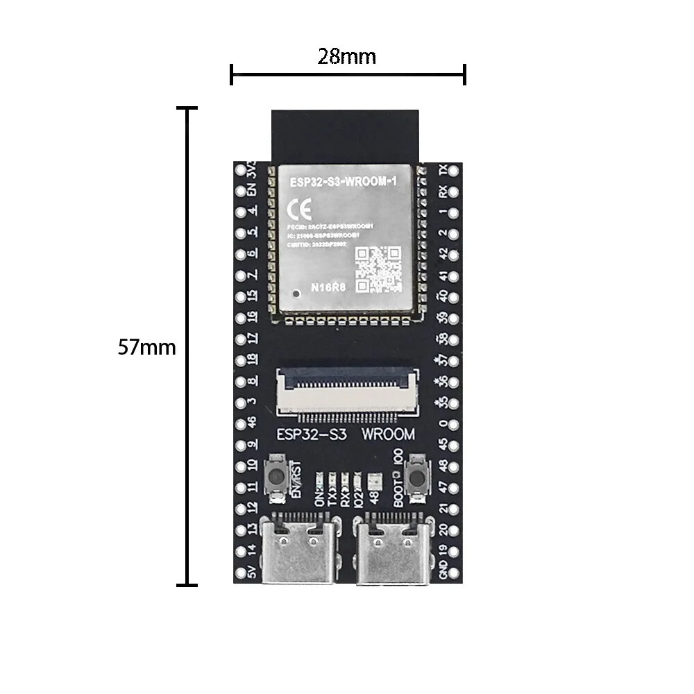 ESP32-S3 WROOM N16R8 CAM Development Board WiFi+bluetooth Module Collocated with OV2640/5640 Camera