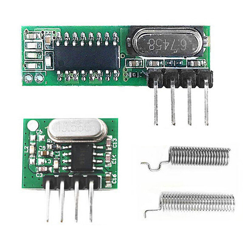 Transmissor e receptor rf germa 433mhz, módulo superheterodyne ask 433mhz com antena para arduinouno, kits diy sem fio