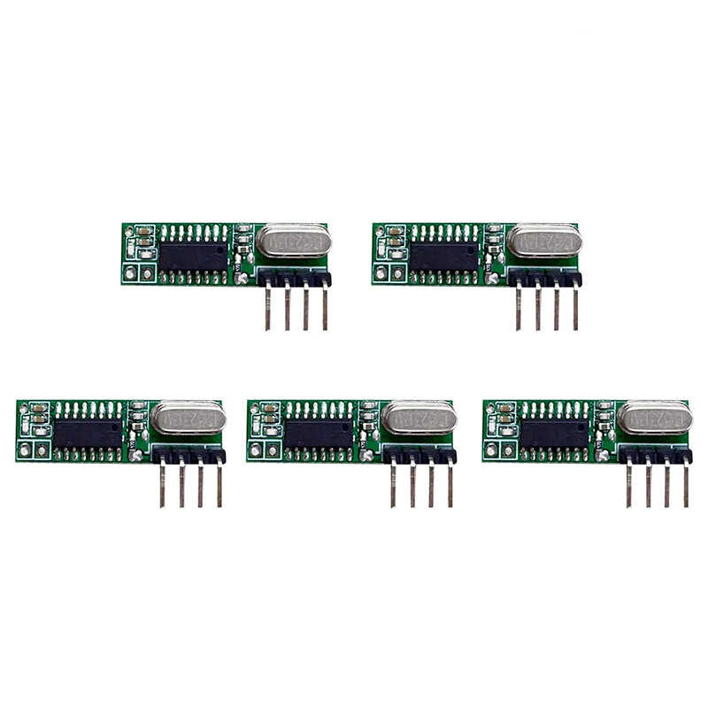 Transmissor e receptor rf germa 433mhz, módulo superheterodyne ask 433mhz com antena para arduinouno, kits diy sem fio