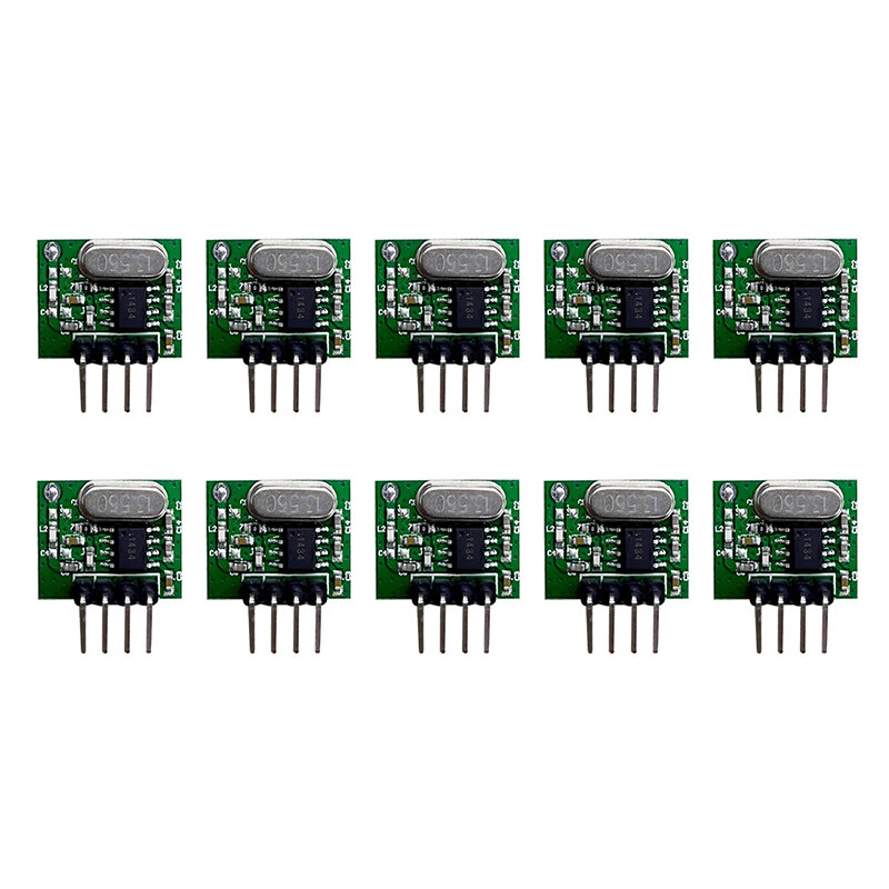 Transmissor e receptor rf germa 433mhz, módulo superheterodyne ask 433mhz com antena para arduinouno, kits diy sem fio