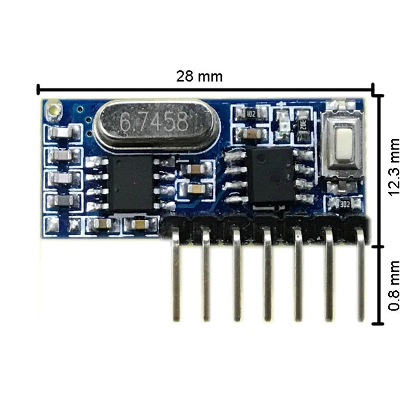 Germa rf 433mhz transmissor 4 botões controle remoto + módulo receptor fixo ev1527 decodificação saída 4ch com aprendizagem kit diy