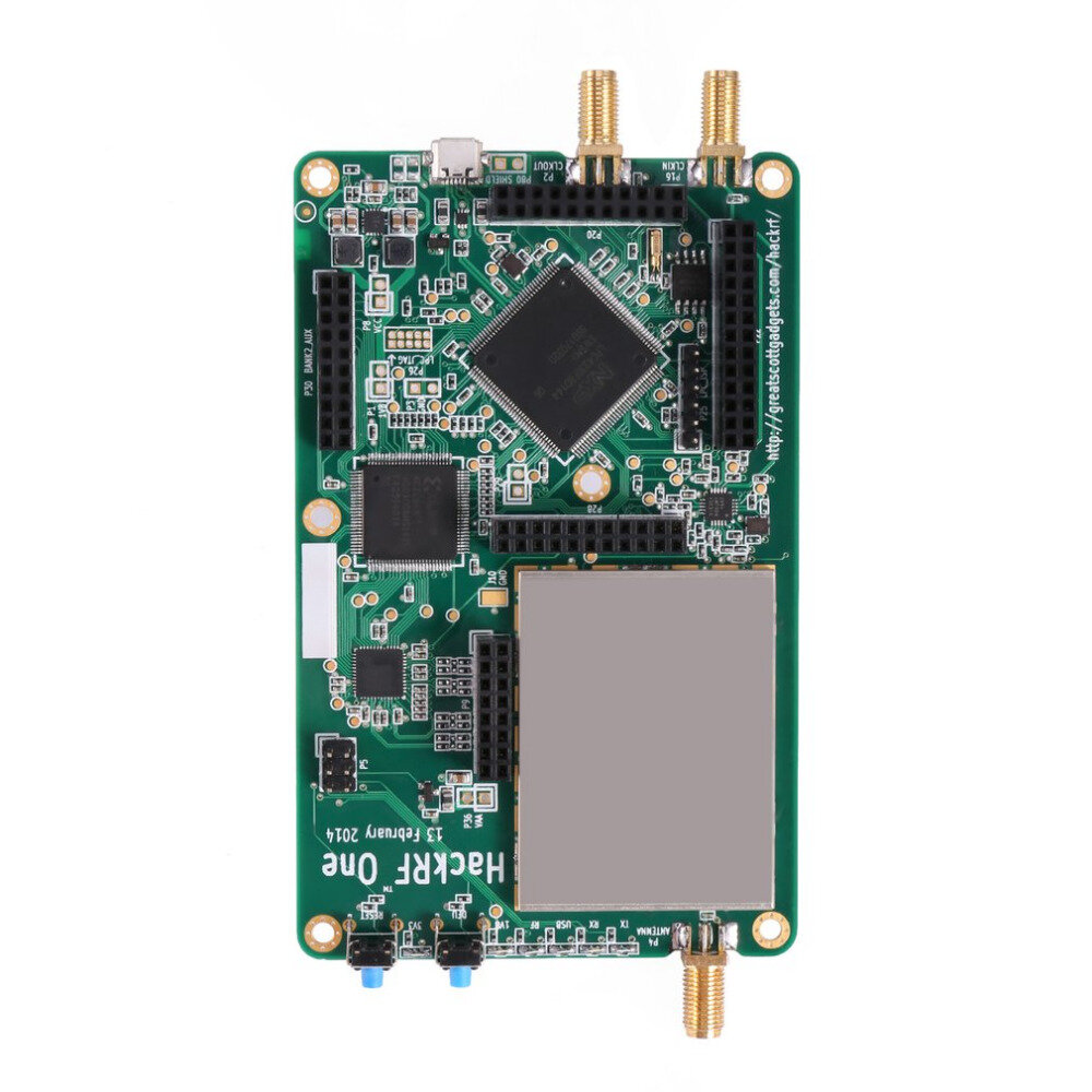 Hackrf one 1mhz-6ghz placa de desenvolvimento de plataforma de rádio definido por software rtl sdr demoboard kit dongle receptor rádio presunto escudo de alumínio