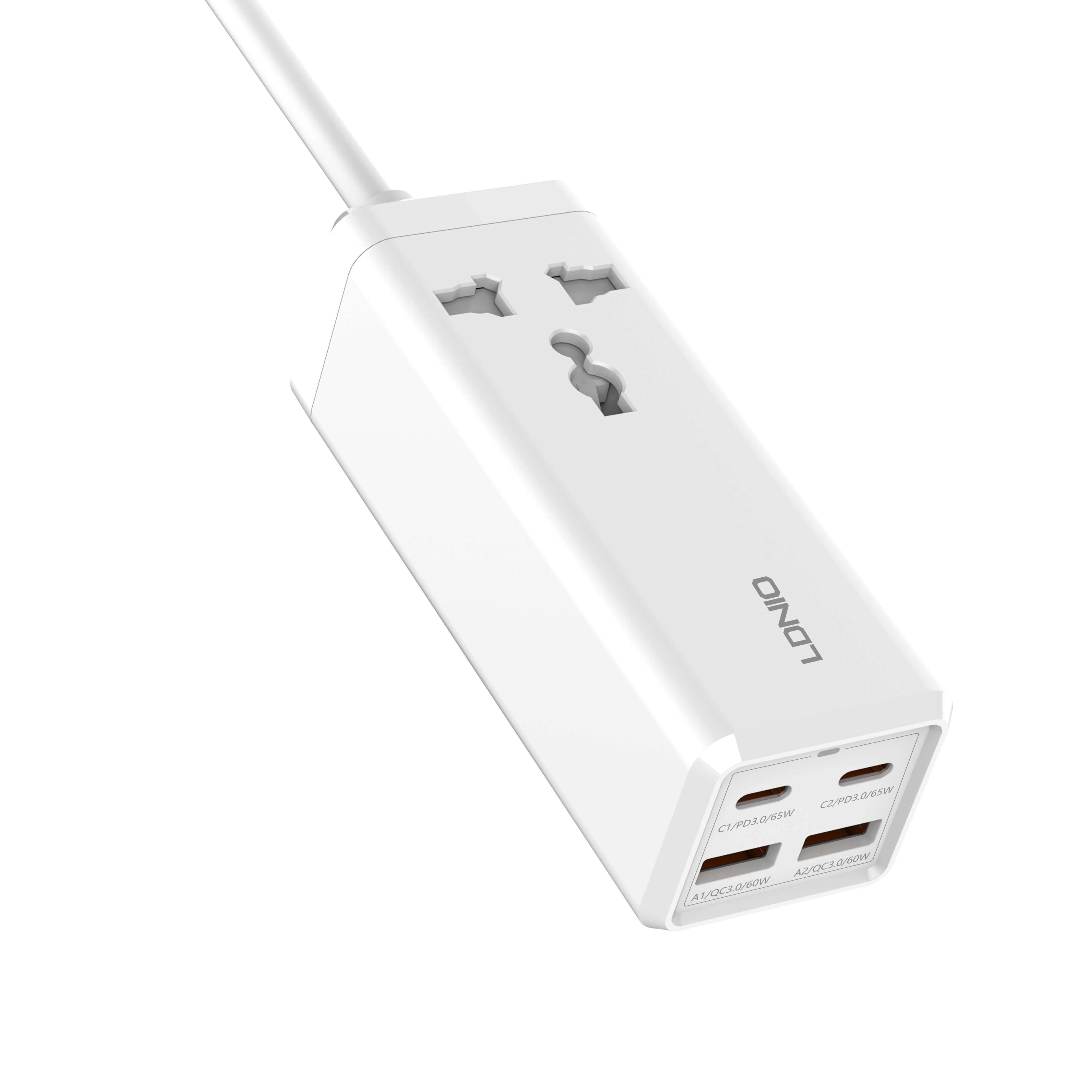 LDNIO 65W USB C Charger 4 Ports USB Output Desktop Power Strip For Laptop/Macbook/1pad/Camera/Cell Phone Fast Charge Charger