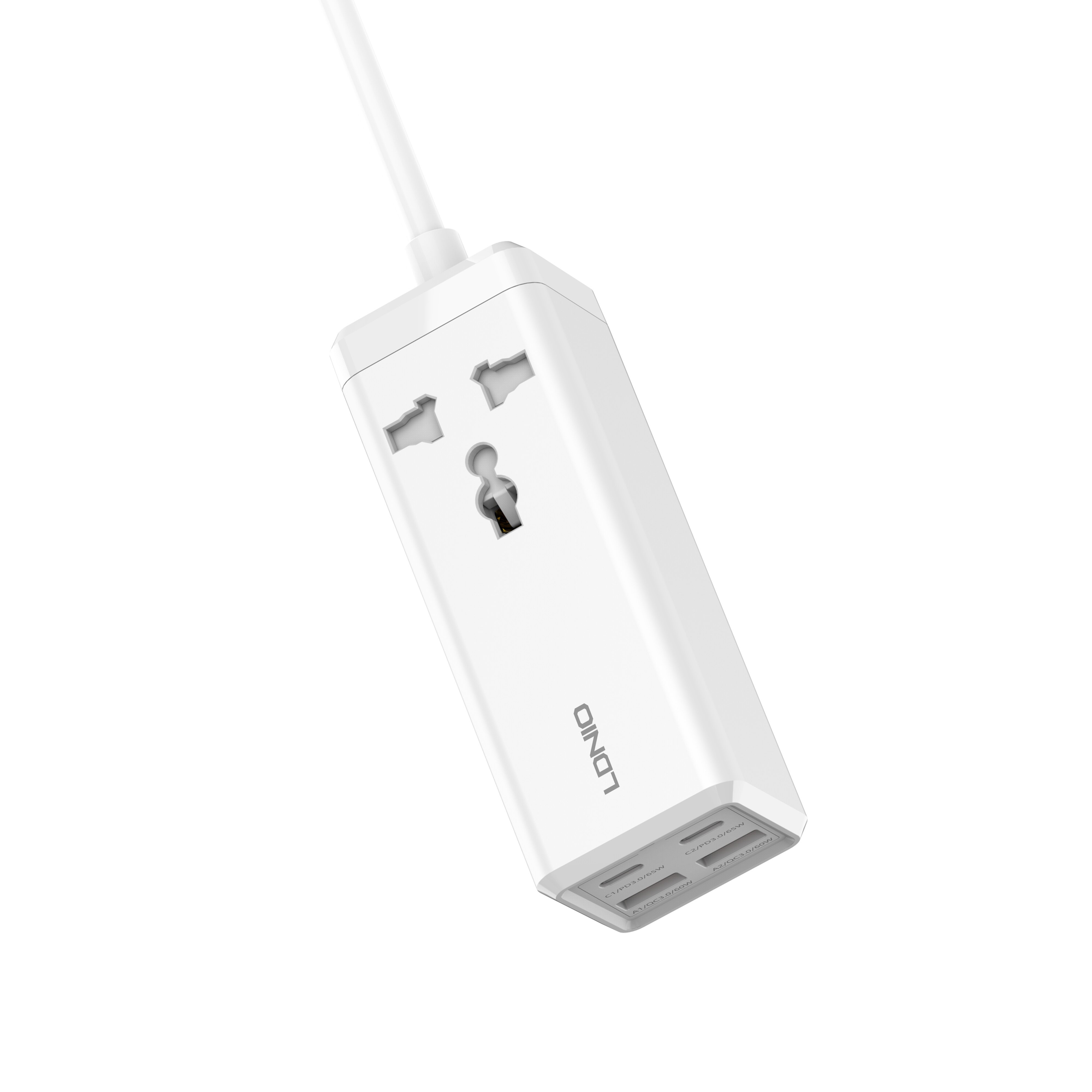 LDNIO 65W USB C Charger 4 Ports USB Output Desktop Power Strip For Laptop/Macbook/1pad/Camera/Cell Phone Fast Charge Charger