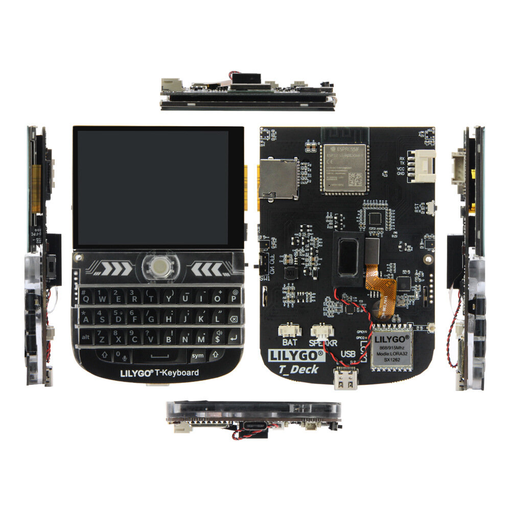 T-Deck ESP32-S3 LoRa 2,8 polegadas LCD Placa de desenvolvimento LoRaWAN Longo alcance 433 MHz 868 MHz 915 MHz com placa de módulo Bluetooth WiFi