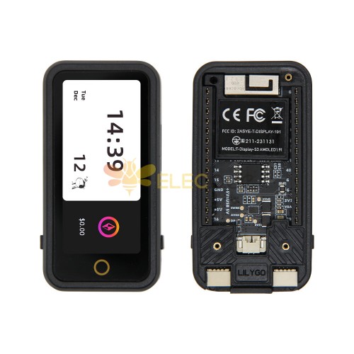 T-Display-S3 AMOLED ESP32-S3 1.91-inch RM67162 Display Development Board OLED WiFi Bluetooth 5.0 Wireless Module with Shell