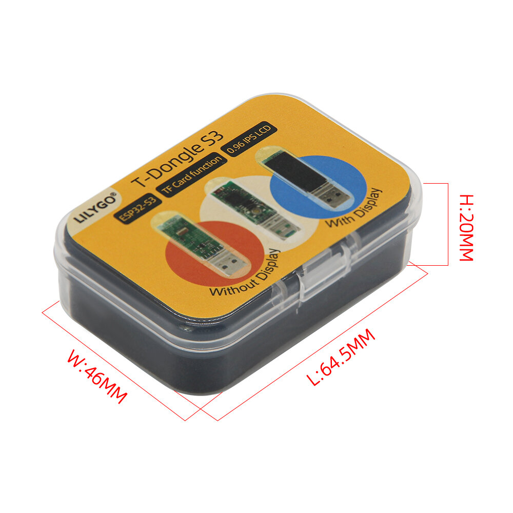 Placa de desenvolvimento T-Dongle-S3 Tela LCD de 0,96 polegadas com suporte para cartão TF Bluetooth WiFi